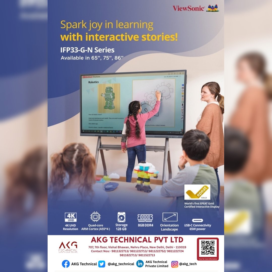 akg_technical's tweet image. ✨ Spark Joy in Learning! 📚💡Turn every lesson into an interactive adventure with smart display technology 🎯👩‍🏫👨‍🎓#InteractiveLearning 🚀 #SmartClassroom 🖥️ #EdTech 📖 #DigitalEducation 🌐 #FutureOfLearning ✨ #ClassroomInnovation💡#TeachingMadeEasy👩‍🏫#4KDisplay🔥 #EducationTech🎓