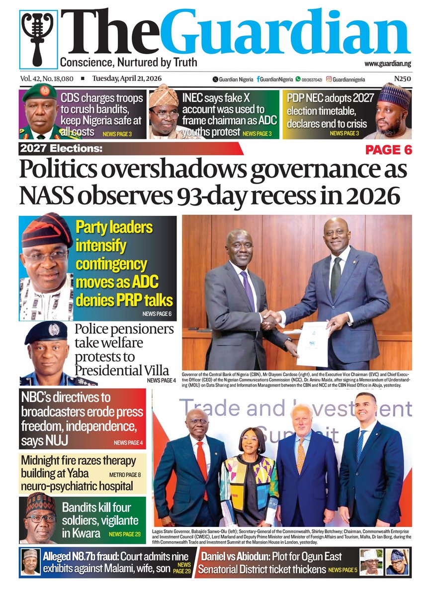 Ishaku__Audu's tweet image. 21/04/2026
#BreakingNews #Iran #US #Isreal    Boko Haram Nigeria Insecurity Tinubu Atiku INEC APC ADC 2027 presidential Ticket

cc:
@officialABAT
@KashimSM
@ProfZulum
@B_ELRUFAI
@JibrinIbrahim17
@KhalifaDikwaPhD
@honbetara1
@alouibrahim92
@ZagazOlaMakama
@DejiAdesogan
@secmxx
1.