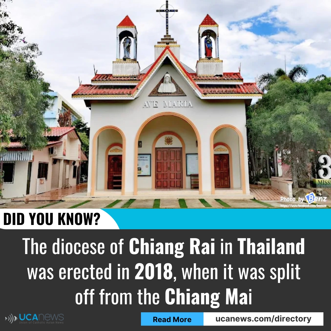 UCANews's tweet image. #DidYouKnow?
The diocese of Chiang Rai in Thailand was erected in 2018, when it was split off from the Chiang Mai
Read More: tinyurl.com/nn7pk3he
#chiangrai #diocese #thailand #catholic #Chiangmai #catholiccommunity