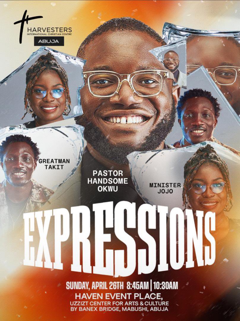 Some moments with God can’t be explained, only expressed.
Join us for Expressions Sunday at Harvesters International Christian Centre Abuja — a service of RAW worship and divine encounters.

#Harvestersabj 
<a href="/Harvestersabj/">Harvesters Abuja</a>
