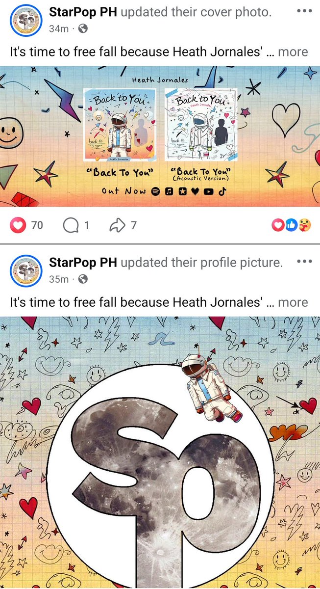 K1_always's tweet image. Sinong di kikiligin?

Hehehe, official artist na ng Starpop si Heath, tas headliner pa. Ginawa nilang profile at cover pic sa FB ang art cover ng single ni Heath.

Supermahal nga ng @StarPopPH at Kapamilya si Moy. 🥹

Keep streaming "Back to You" guys!!

#HeathJornales
