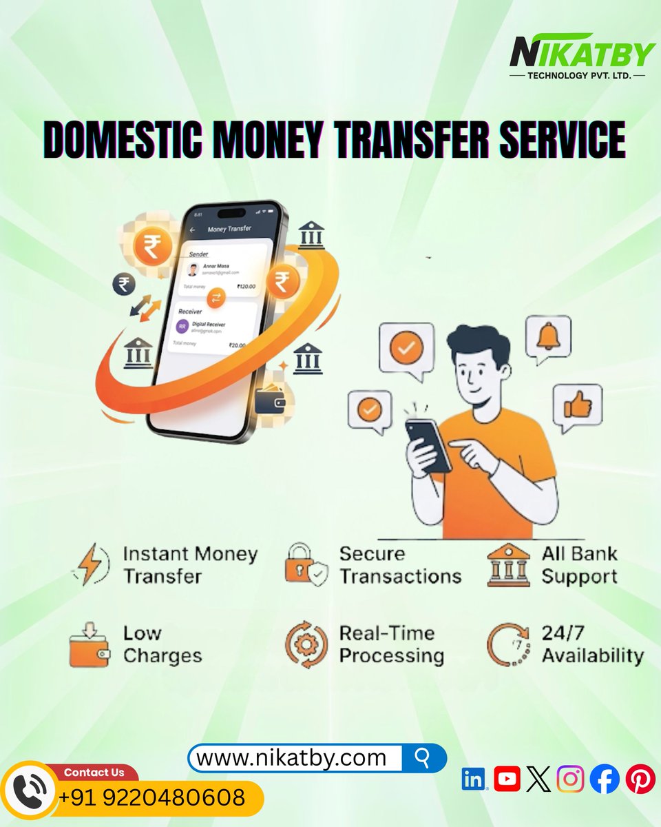 nikatby's tweet image. 🚀 Send money anywhere in India instantly with Nikatby Domestic Money Transfer—fast, secure, low-cost, and available 24/7!

🌐 nikatby.com
📞 +91 9220480608

#Nikatby #MoneyTransfer #DigitalPayments #InstantTransfer #SecurePayments #FintechIndia #OnlineBanking