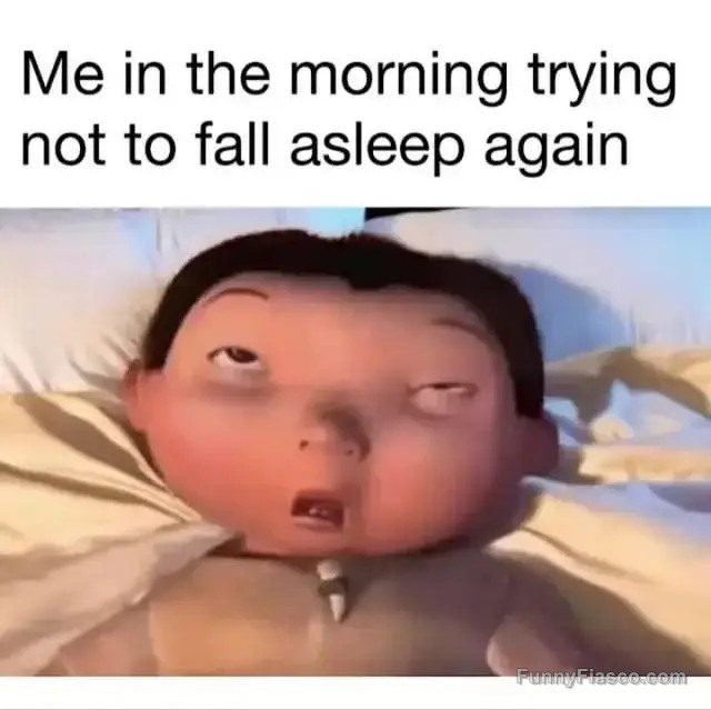 FunnyFiasco's tweet image. Why is waking up so tough? #MondayMood #MemeLife #MorningStruggles #RelatableHumor #SleepyHead