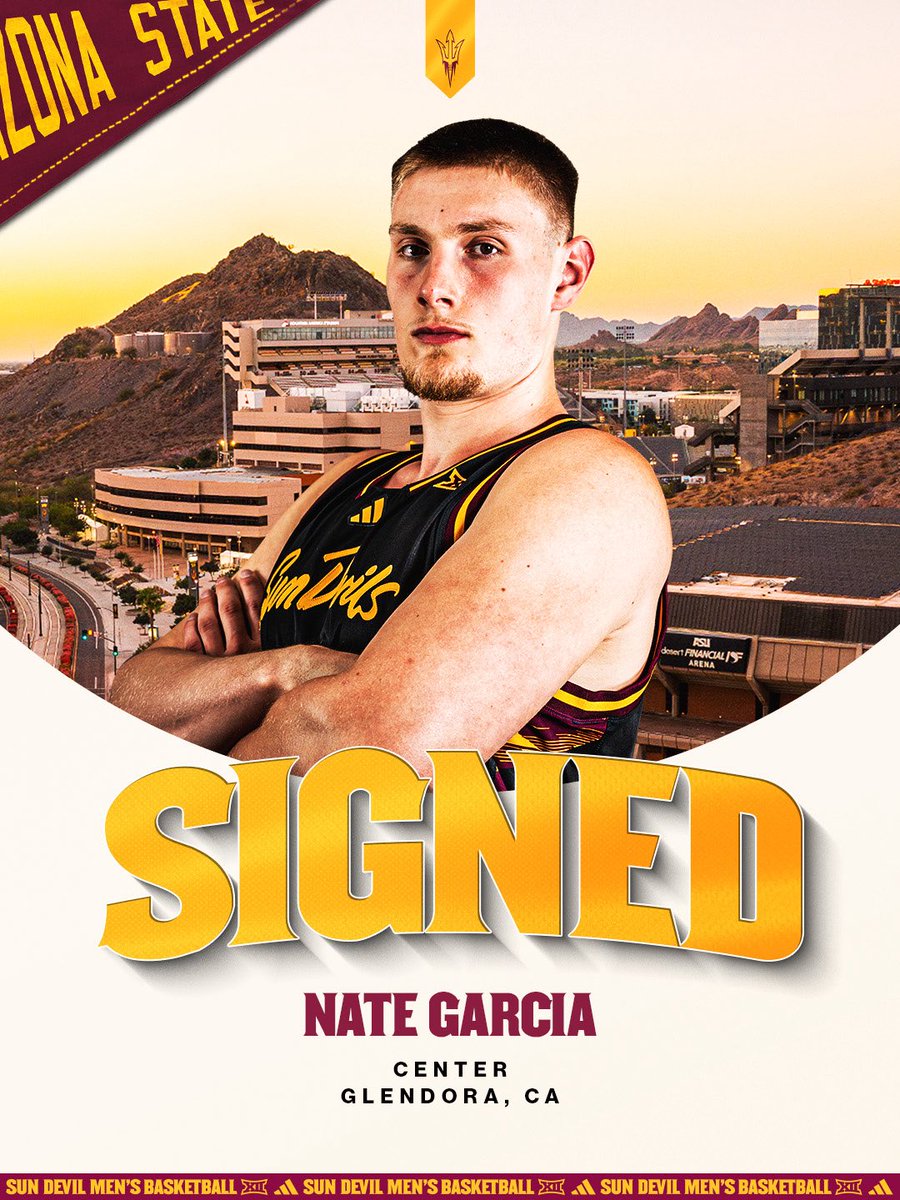 SunDevilHoops's tweet photo. Nate Garcia is officially a Sun Devil 😈 https://t.co/yDbJrRW0cD