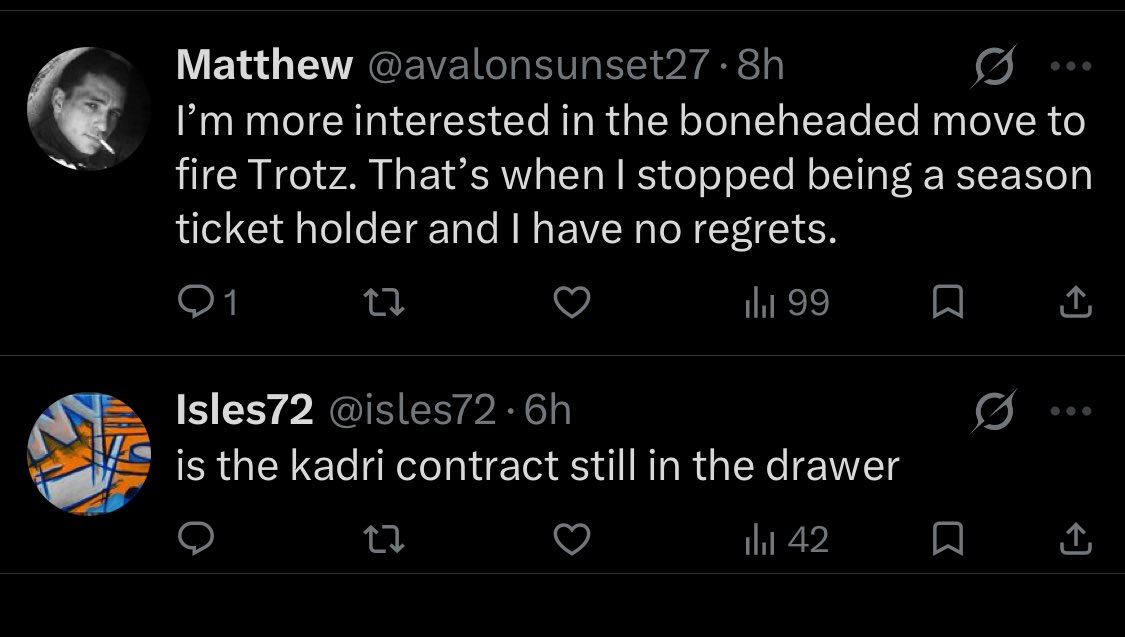 Ajsoti's tweet image. Like look at these #isles fans losers