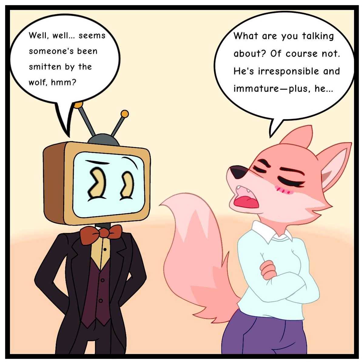 MrWolfbrew's tweet image. Part 1: Smitten? Perish the Thought!
A very suspicious denial begins…

#webcomic #minicomic #digitalart #furry #anthro #oc #funnycomic #romancecomedy