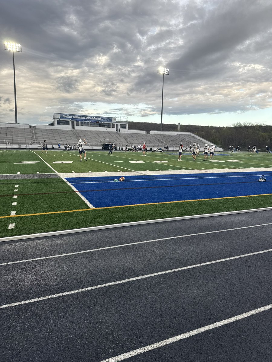 Cabbato2's tweet photo. Grateful for the opportunity to be at Southern Connecticut State spring practice this past Friday. Thank you to Coach @CoachLothSCSU and the rest of the staff for having me.  Great time getting to watch the team compete! 
@DonohueJr @SRRamsfootball @SMelega @statu287 @RamsDC32 @SCSUFB @SCSU
