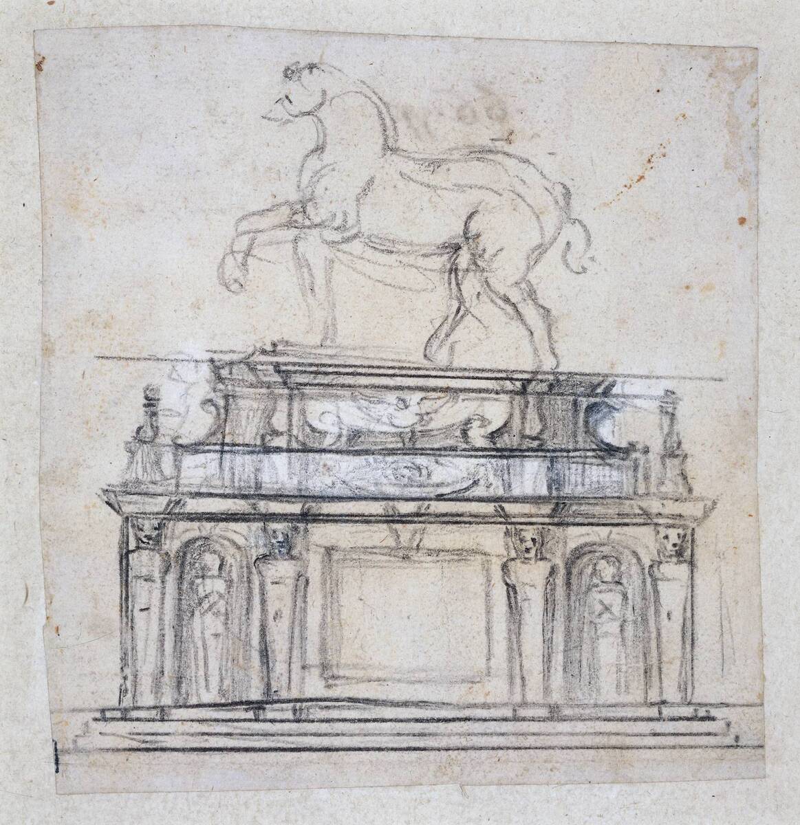 fanmichelangelo's tweet image. Design for a statue of Henry II of France #artbots #michelangelo