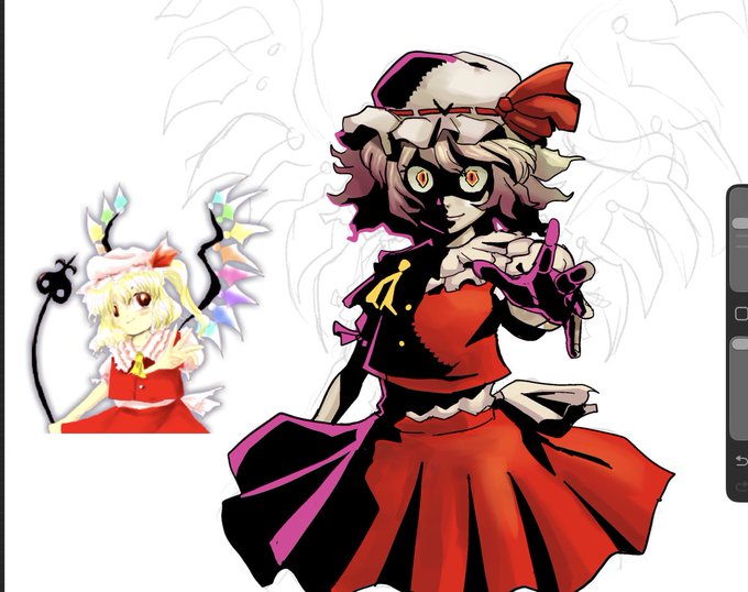 東方Project　京田スズカ　古明地こいし　フランドールスカーレット フランドール・スカーレット ,古明地こいし 「こいフラ 」|京田スズカ