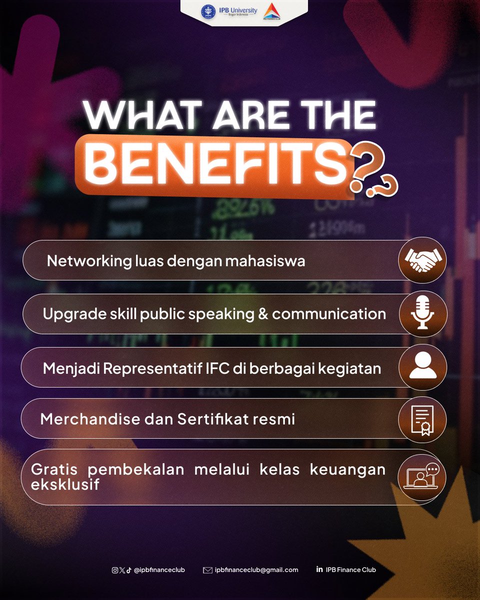 ipbfinanceclub's tweet photo. Halo, Zenithians!👋🏻

IPB Finance Club lagi oprec buat Brand Ambassador nih🤩

Kamu masih bingung BA itu apaa?? Yuk cek postingan berikut dan jangan lupa daftar yaa🫵🏻

Contact Person:
Diva (+62-813-1721-7959) https://t.co/SCn4b8PiaN