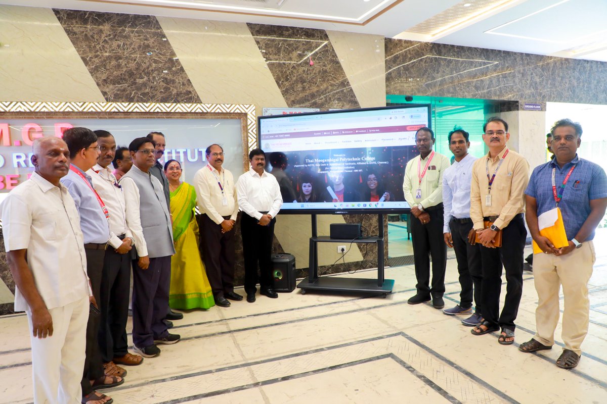 AcsArunkumar's tweet image. Happy to launch the official website of Thai Moogambigai Polytechnic College. The upgraded platform enhances accessibility, usability, and the overall digital experience, offering students and stakeholders a more seamless and engaging interface. 
#DRMGR #MGRERI #digitalplatform