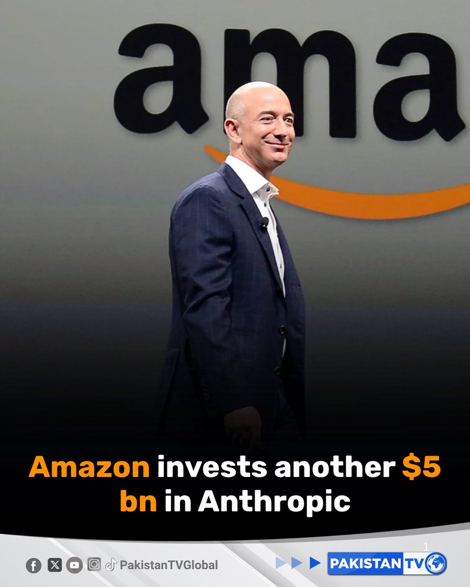 PakTVGlobal's tweet image. Amazon said it pumped another $5 billion into Anthropic as it ramps up its collaboration with the startup behind Claude artificial intelligence.

#Amazon #Anthropic #ArtificialIntelligence #AIInvestment #PakistanTV