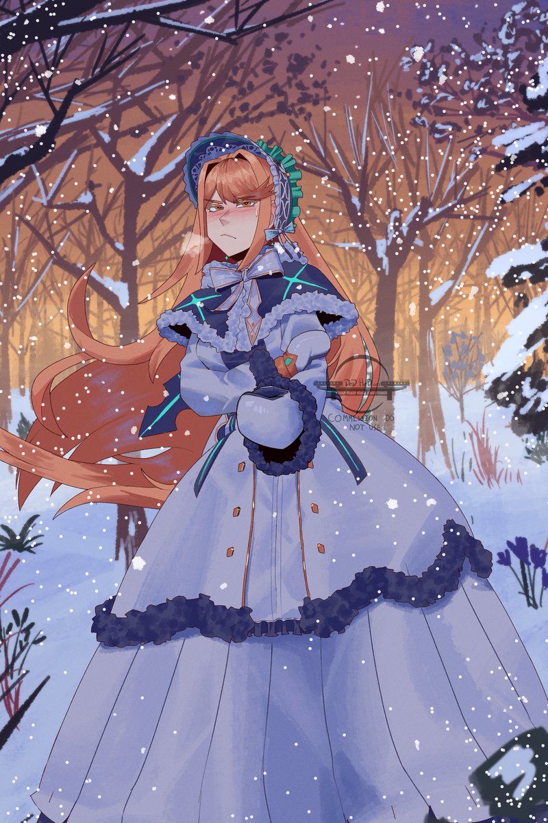 A snowy Mythra! [Paid Work for @/drev0609.bsky.social]