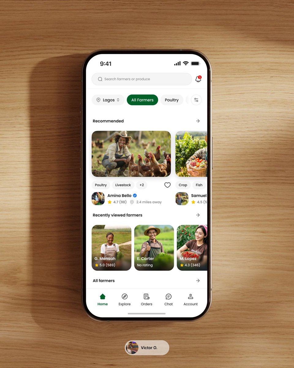 Designed a mobile app for farmers. Clean, simple, built for real users.