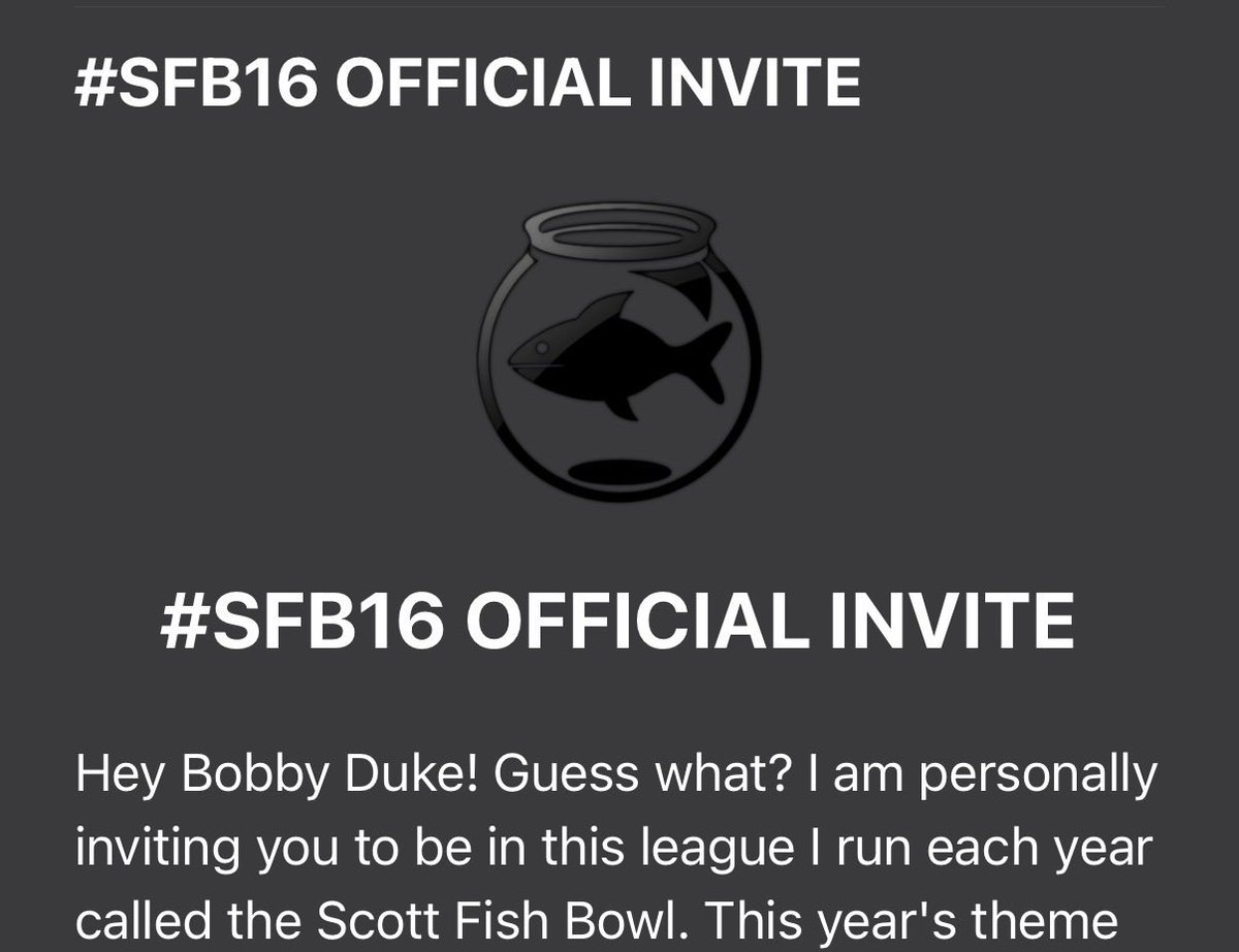 TheBobbyDuke's tweet photo. Christmas in April is a thing, right?! Well it is when you’re invited back for a live #SFB16 draft. So thankful to be part of such an amazing community and cause. Preciate you @ScottFish24. 

If anyone’s headed to the live Charlotte draft, let me know! https://t.co/rAcNaW1nOp
