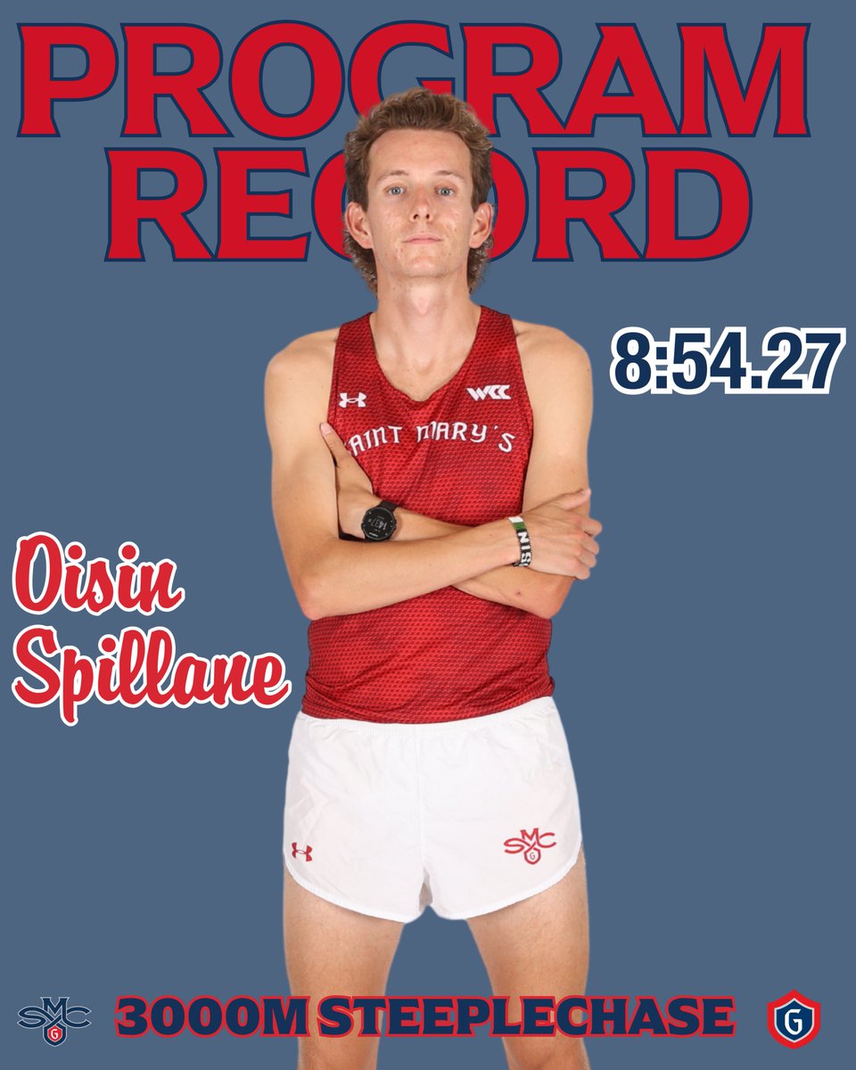 🚨 New Program Record 🚨

Congratulations to Oisin Spillane who broke the school record in the 3000m steeplechase this past weekend at the Bryan Clay Invitational! 🔥

#GaelsRise