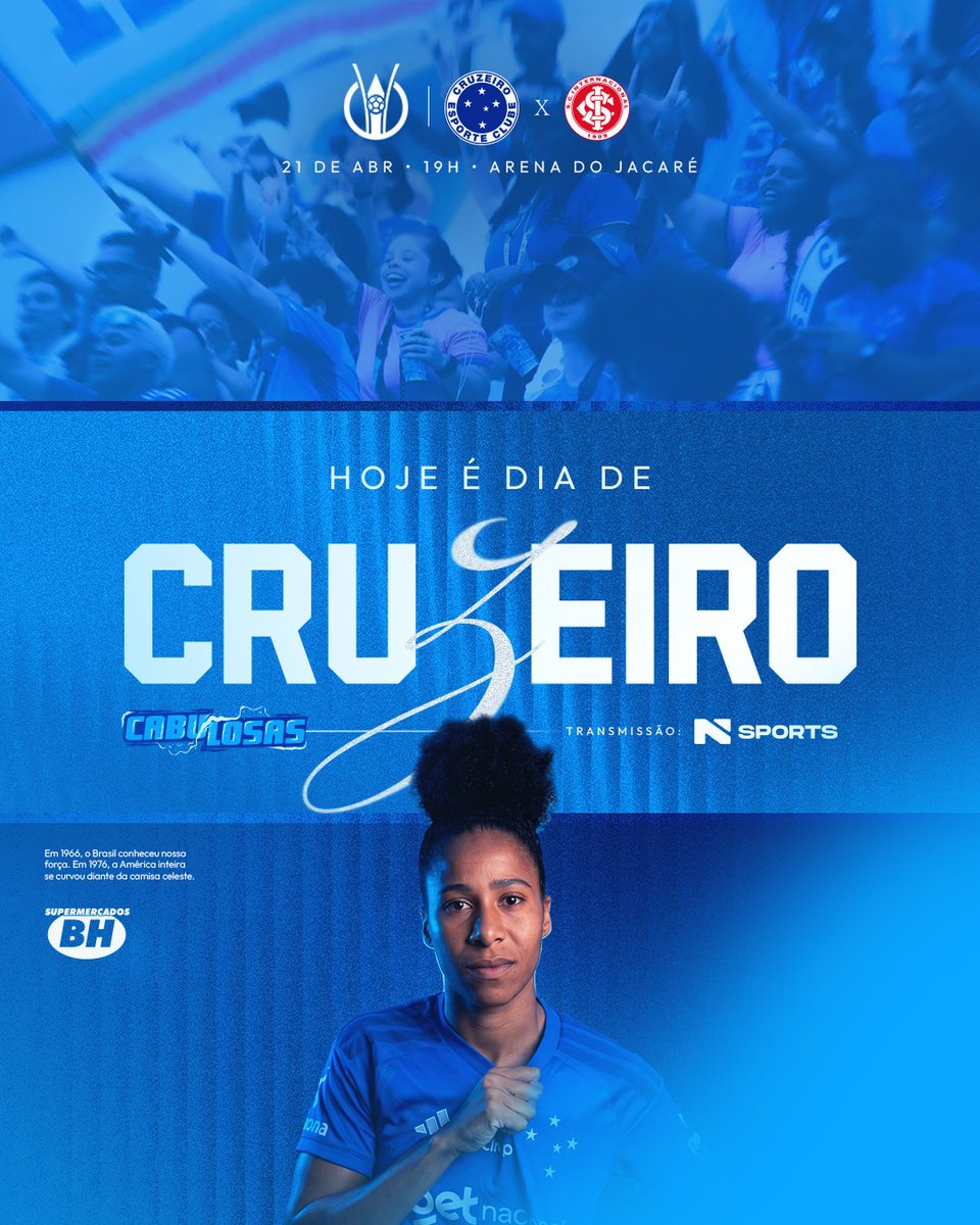 HOJE TEM CRUZEIROOOO!!! AS CABULOSAS ENCARAM O INTERNACIONAL, NA ARENA DO JACARÉ, PELO CAMPEONATO BRASILEIRO! VAMOS EM BUSCA DA VITÓRIA!! 🦊

#CRUxSCI #AsCabulosasNoBrasileirão
