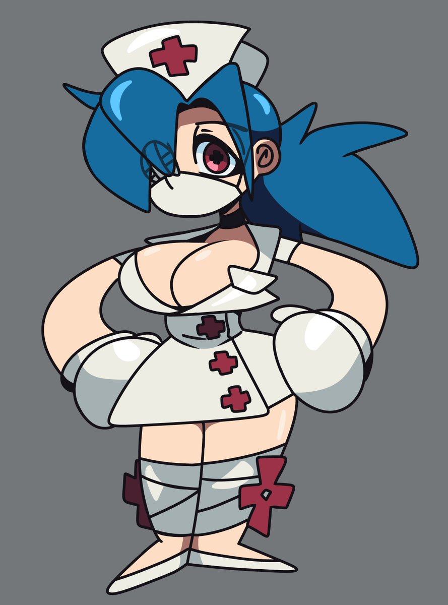 C4ndyG0d's tweet image. 💉Tu enfermera de confianza ha llegado💉
#Skullgirls #Valentine
