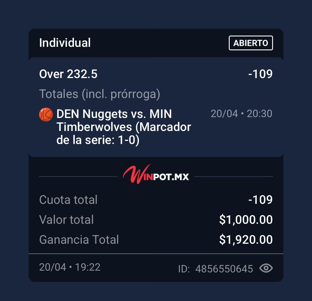 MaikelBets13's tweet photo. NBA POD 🏀

🎯Twolves @ Nuggets Over 232.5 (-109) https://t.co/fP7YvrI6re