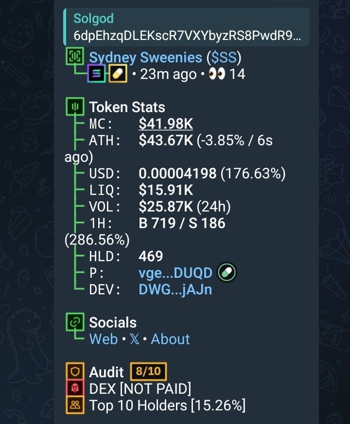 Solgod001's tweet image. Gamble wisely on $SS

CA::::::
6dpEhzqDLEKscR7VXYbyzRS8PwdR9nPKzWQhaz6tpump