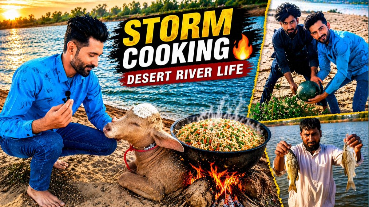 blovenetwork5's tweet image. Storm Mein Desert River Cooking 😱 | Village Life &amp;amp; Fishing Adventure
#VillageLife #DesertLife #RiverCooking #StormCooking #FishingLife #VillageCulture #PakistanVillage #OutdoorCooking #RuralLife #VillageFood #DesiVlog #NatureLife #AdventureVlog #DailyVillageLife #FoodVlog