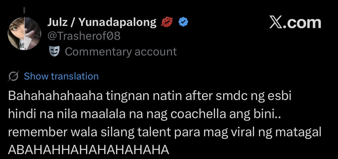 Na para bang hnd kyo ang nauna HAHA

Nakaktawa kase wala akong nakitang blooms na may pake sa concert nyo nung una pero kayo ang dami nyong ebas sa coachella nla, ayun pinatulan tuloy kyo. APAKA PATHETIC NYO TLAGA HAHAHA #SB19