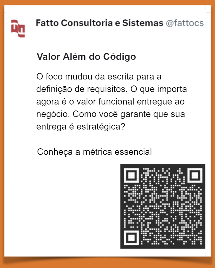 fattocs's tweet photo. IA NO DESENVOLVIMENTO DE SOFTWARE: SE O CÓDIGO É GERADO, O QUE ESTAMOS MEDINDO DE VERDADE?  #GestaoDeTI #InteligenciaArtificial #PontoDeFuncao #MetricasDeSoftware #PortfolioManagement #InovacaoTecnologica #FATTOCS https://t.co/rBReNfFctb