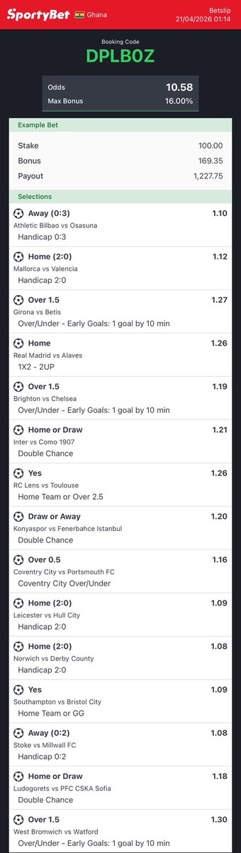 10 odds