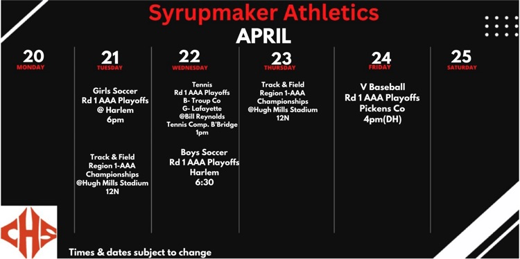 CairoHighSchool's tweet photo. It's playoff time! Support our Syrupmakers!! https://t.co/gLG4ZYbuE9