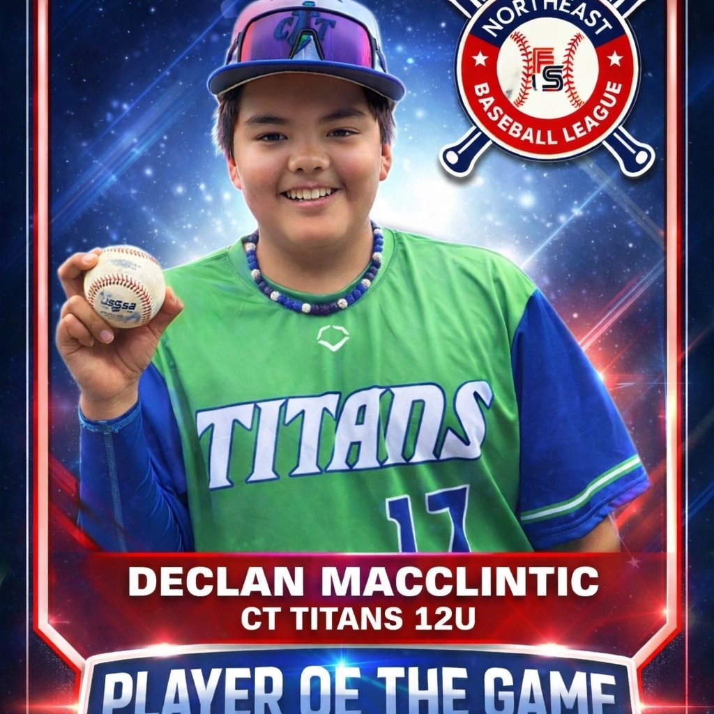 firecrackerbsb's tweet photo. PLAYER OF THE GAME: Declan MacClintic! 🏆
CT Titans 12U
✅ Walk-off Grand Slam (1st Career HR)
✅ 4 RBIs

Declan had a career day, sealing the win vs Powerhouse in dramatic fashion! 💣🔥

@TitansCT | #NPBL #PlayerOfTheGame #WalkOff #GrandSlam #FirecrackerSports https://t.co/zigmPWMCgO