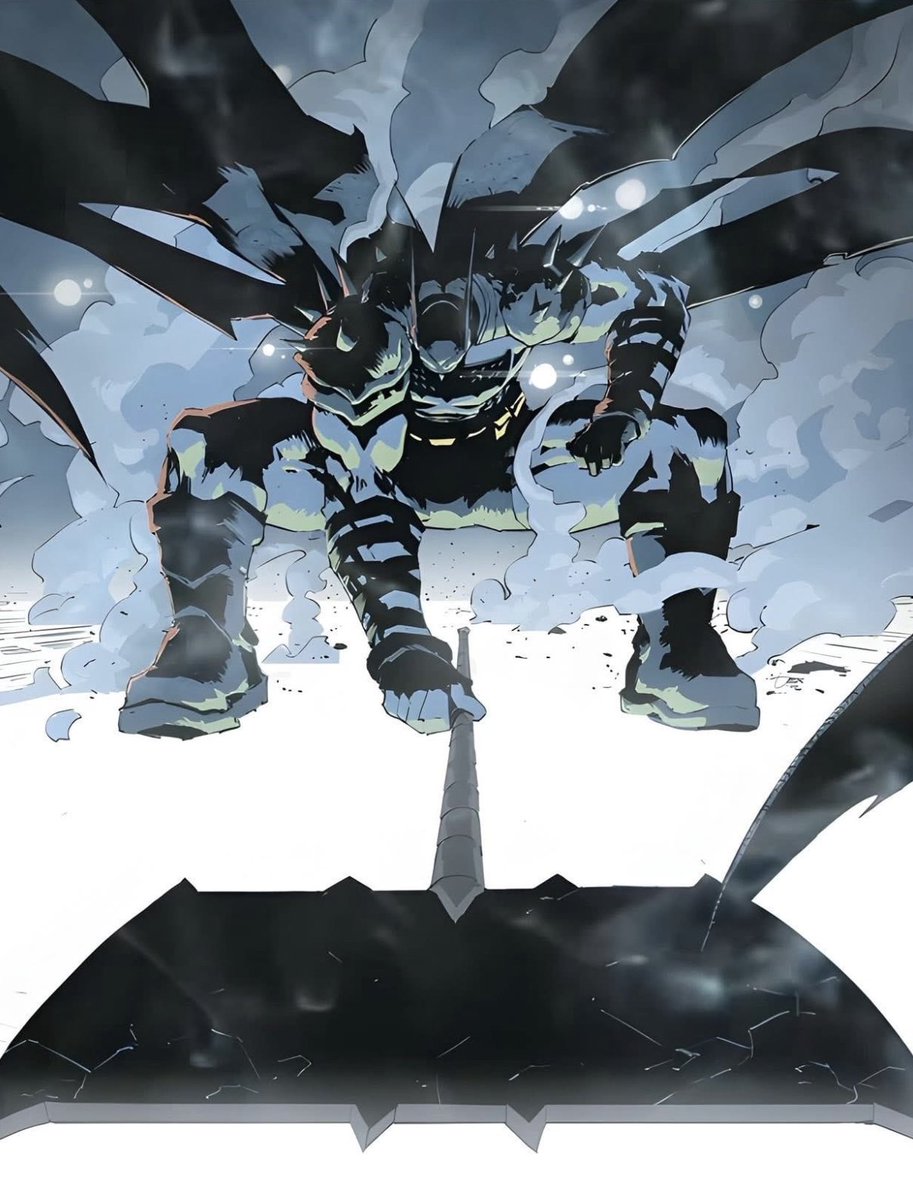 pubity's tweet photo. New Absolute Batman cover appears to pay tribute to Luffy’s Gear 2 from One Piece https://t.co/yRR4j557Vo