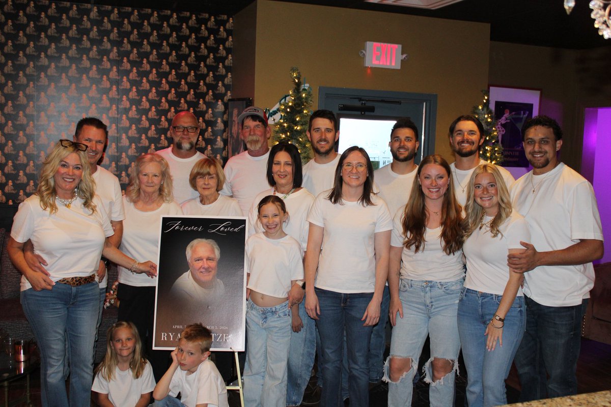 ShandyMan33's tweet photo. We will always love our Poppa Ryan.  Special man and gone too soon.  Here is to you Ryan #HoooRahh #whitetshirt https://t.co/j9pvh82Sno