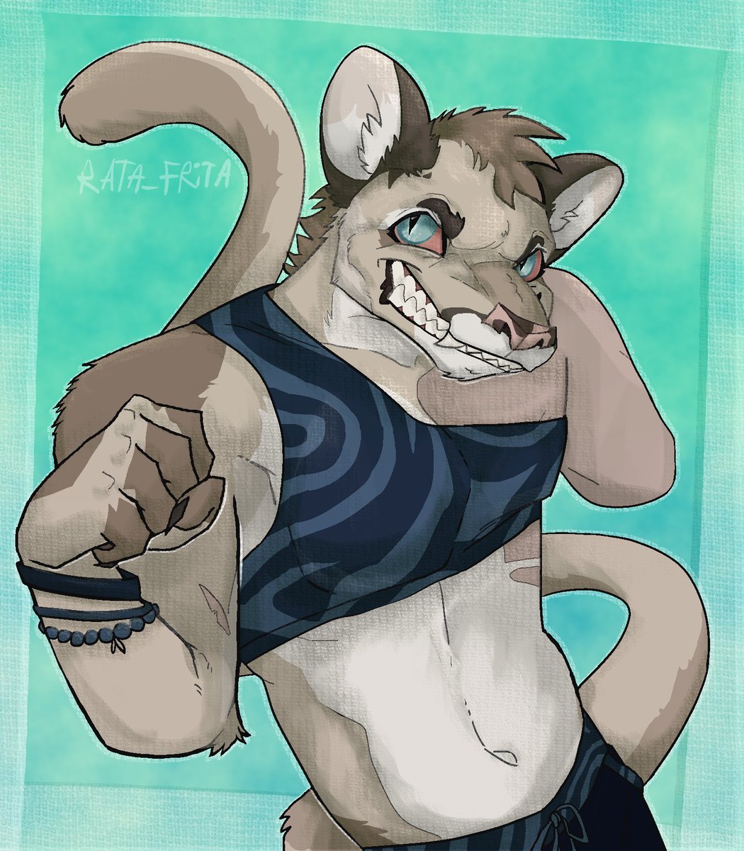 Art trade with feathered_hyena on insta