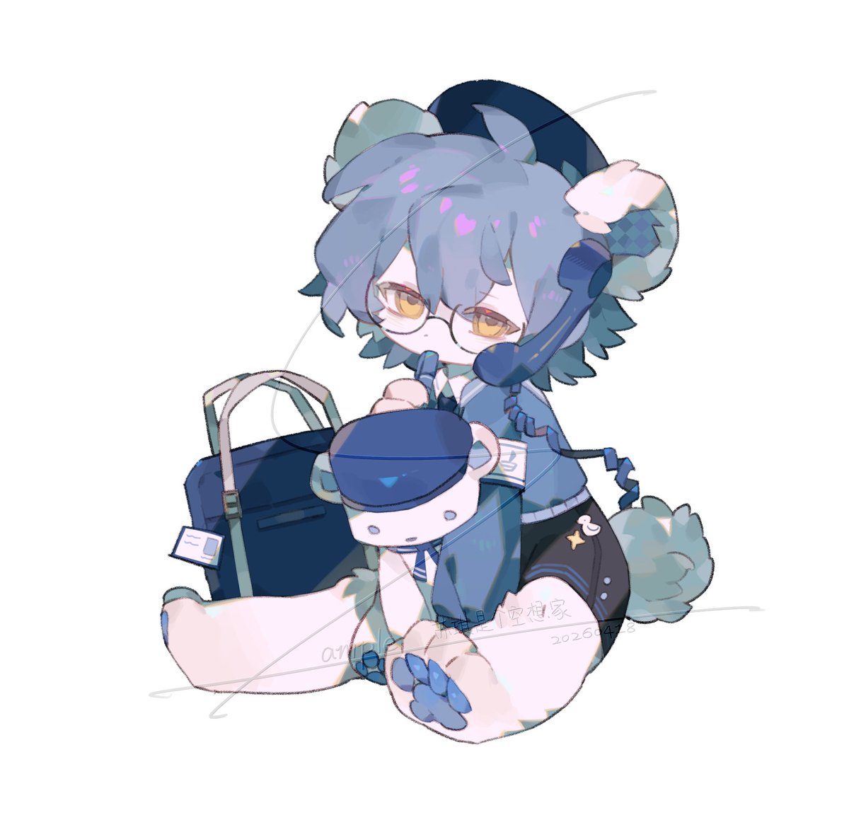 sukey0726's tweet image. cms
小熊不想上班😭
#kemono #animal #chibi #furry #art #illustrationart
