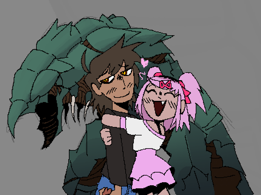SpookyDude1204's tweet photo. mc natsuki and their iconic mudraptor https://t.co/KukZWMeNEZ