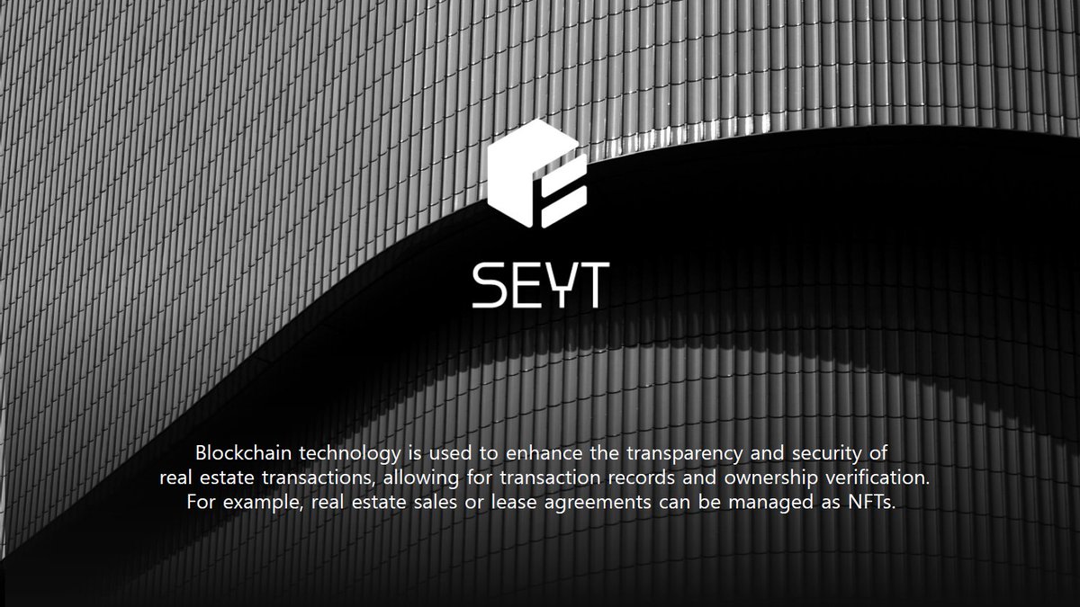 SEYT_Official's tweet photo. 🔐Blockchain technology is used to enhance the transparency and security of real estate transactions, allowing for transaction records and ownership verification.
For example, real estate sales or lease agreements can be managed as NFTs.

#SEYT https://t.co/vdrm1GLFxI