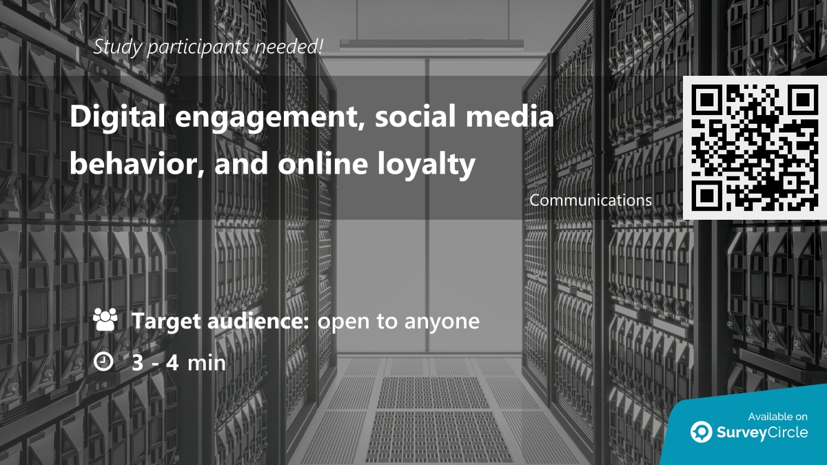 daily_research's tweet image. Participants needed for online survey!

Topic: "Digital engagement, social media behavior, and online loyalty" surveycircle.com/7YK8Q9/ via @SurveyCircle

#DigitalEngagement #SocialMedia #OnlineBehavior #BrandLoyalty #survey #surveycircle