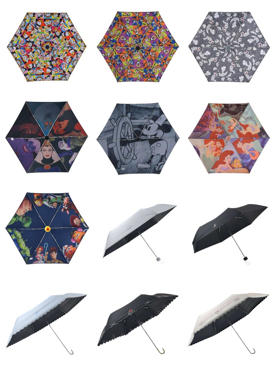 tdr_415's tweet image. ━━━━━━━━━━━━
#ディズニーストア
「折りたたみ傘 晴雨兼用」
✎𓂃新発売

雨の日も晴れの日も活躍する折り畳み傘が登場⋆˙⟡
外側がシンプルなデザインや、内側が総柄アートなど多彩なラインナップ！

store.disney.co.jp/search/?q=SHIN…
#Disney
