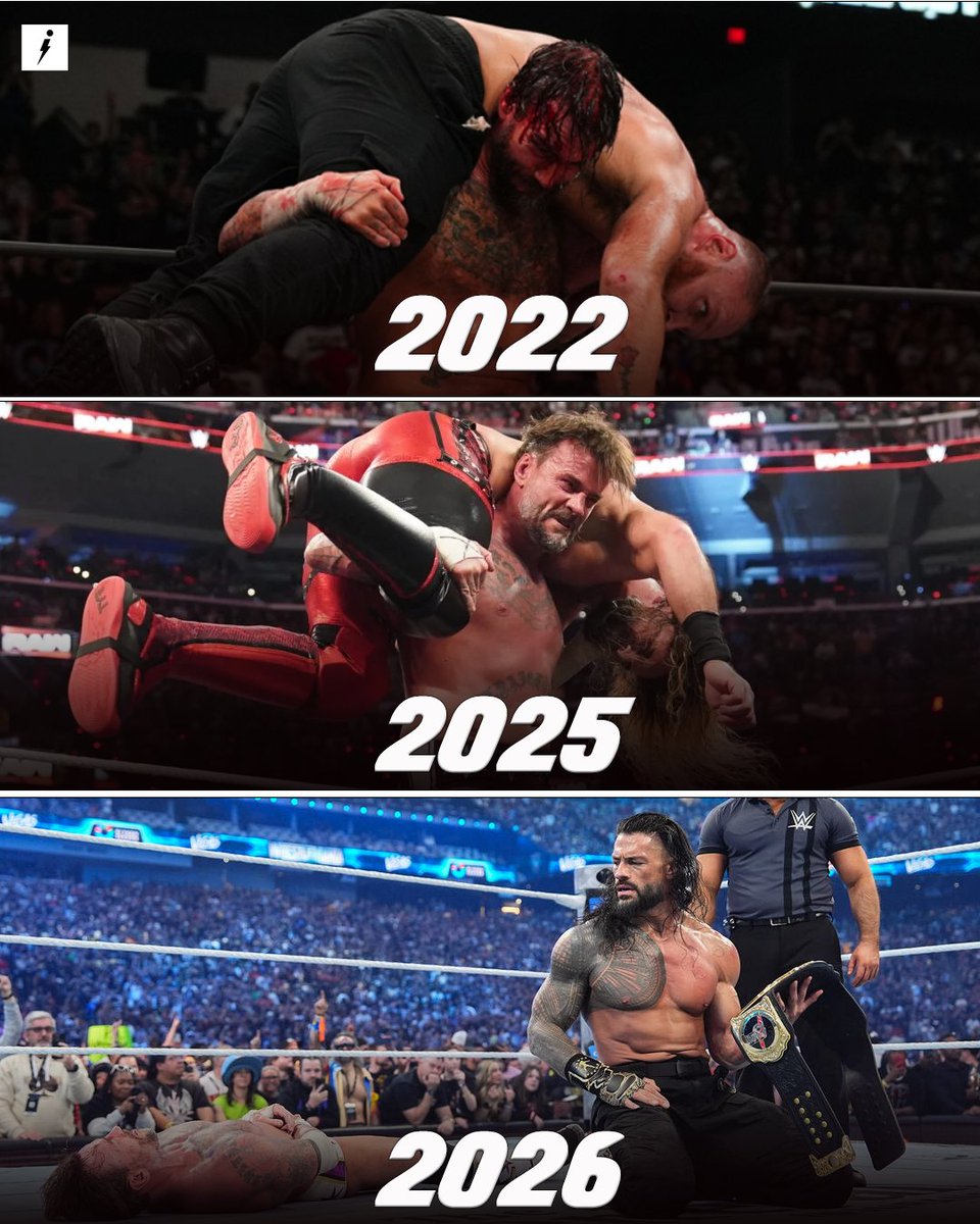 sportsinfofeed's tweet image. CM Punk finished Jon Moxley and Seth Rollins with the GTS 💥
…but Roman Reigns didn’t stay down 😤
The strongest Shield brother for a reason ☝️

#CMPunk #JonMoxley #RomanReigns #sethrollins #WrestleMania42 #WWERaw #sportsinfowrestling