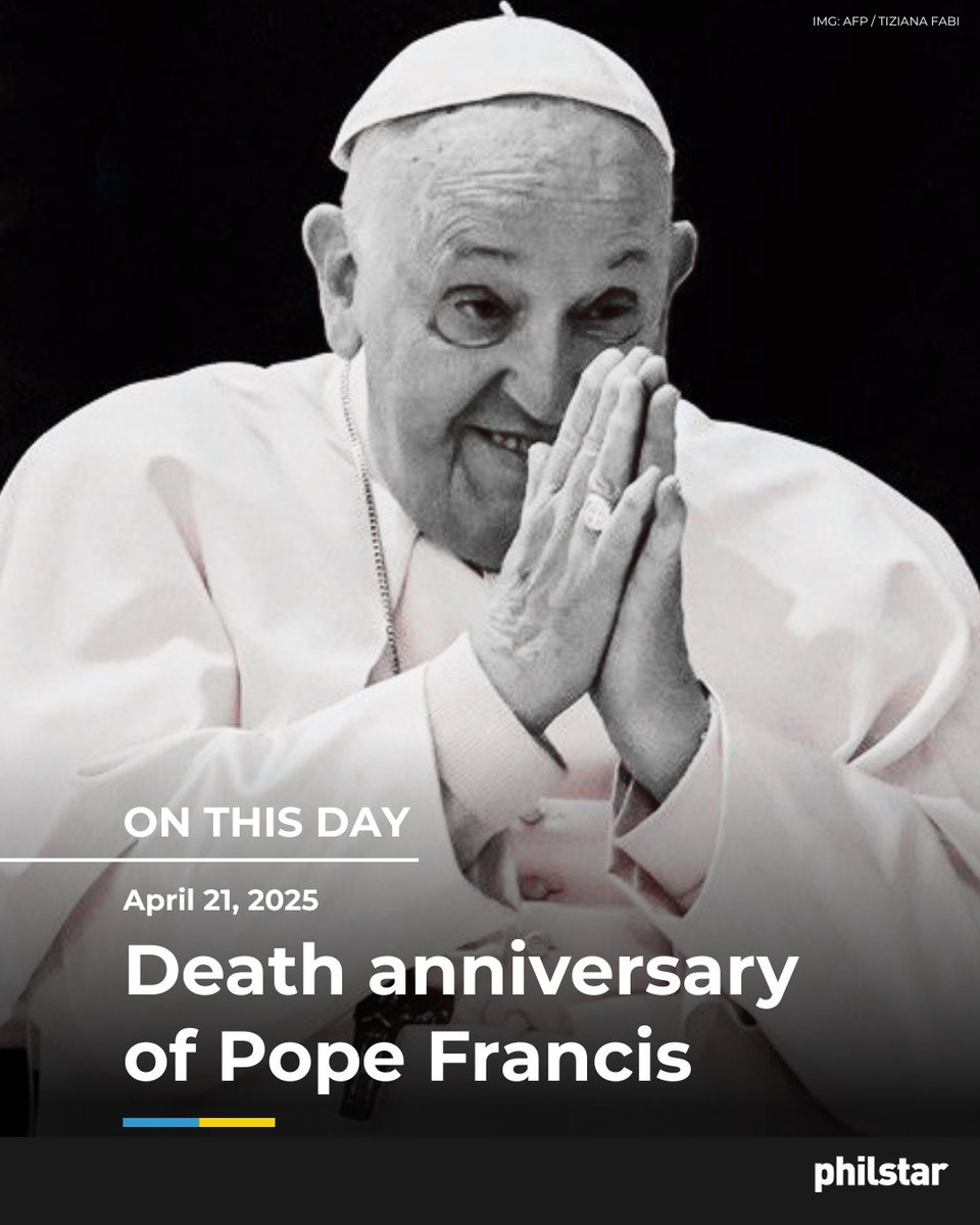 PhilstarNews's tweet image. THANK YOU, LOLO KIKO! 🕊️

#OnThisDay in 2025, Pope Francis, the 266th pontiff of the Catholic Church, passed away due to a stroke. He was 88.

Born Jorge Mario Bergoglio, Francis was the first Latin American pope, hailing from Argentina. He became the head of the Church for 12