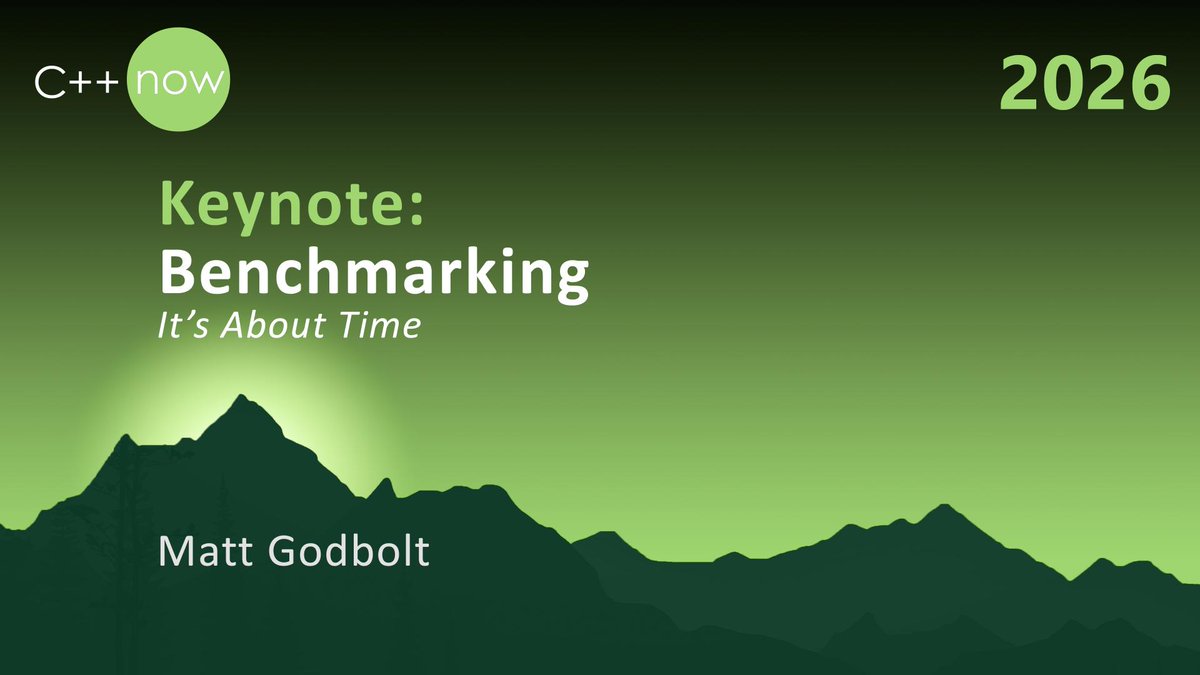 cppnow's tweet image. C++Now 2026 SESSION ANNOUNCEMENT: Benchmarking - It's About Time by by @mattgodbolt

schedule.cppnow.org/session/2026/b…

Register now at cppnow.org/registration/

#Cplusplus #Cpp #Optimisation #Performance