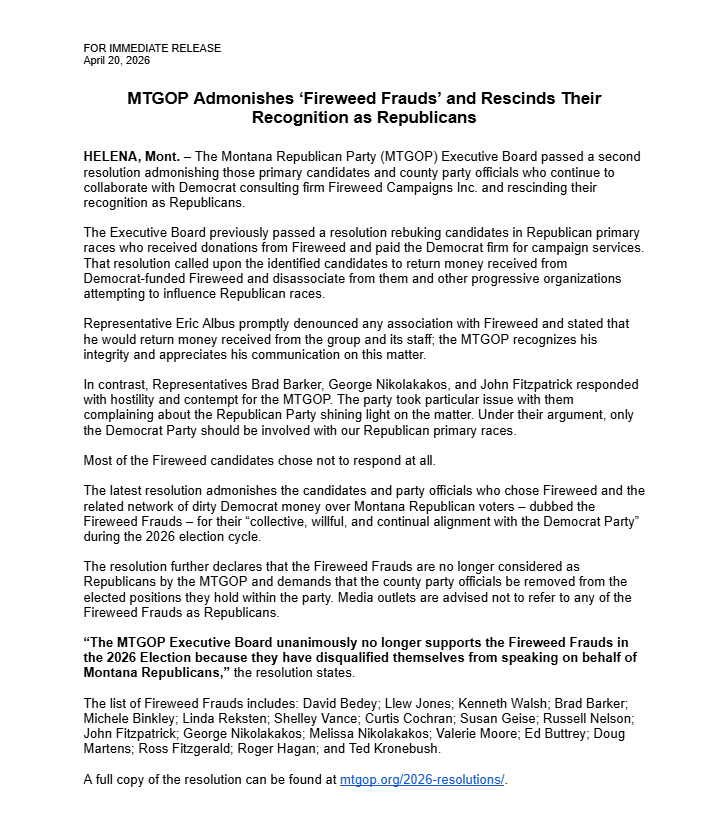 Montana Republican Party tweet media
