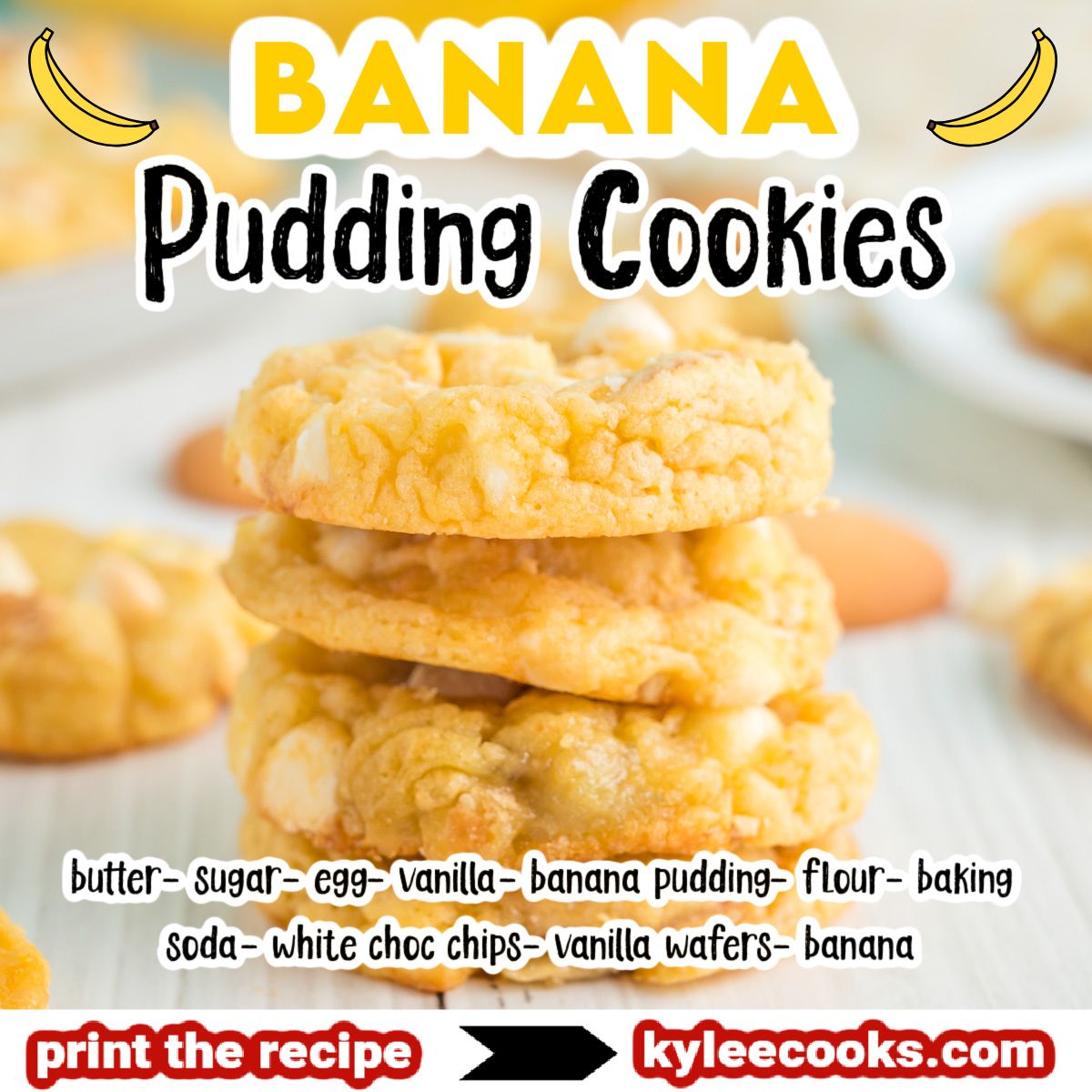 kyleecooks's tweet image. Banana Pudding Cookies are what you bake when you want cookies that taste nostalgic but disappear fast. #banana #bananacookies #cookies #kyleecooks kyleecooks.com/banana-pudding…