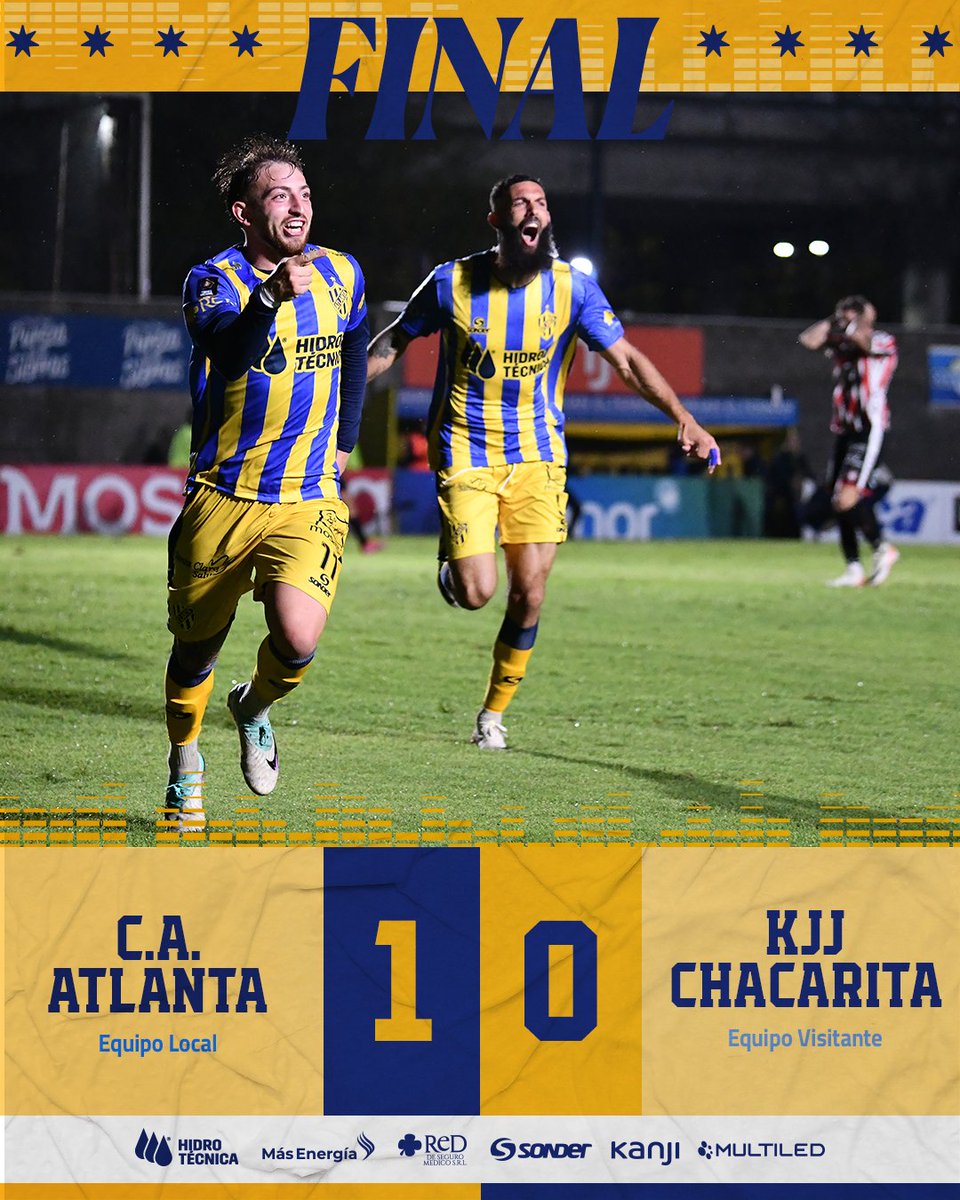 ¡GANÓOOOOOOOOOOOOOOOOOOOO EL BOHEMIOOOOOOO DE VILLA CRESPOOOOOOOOOOOOOOO!

#SomosAtlanta 🟡🔵