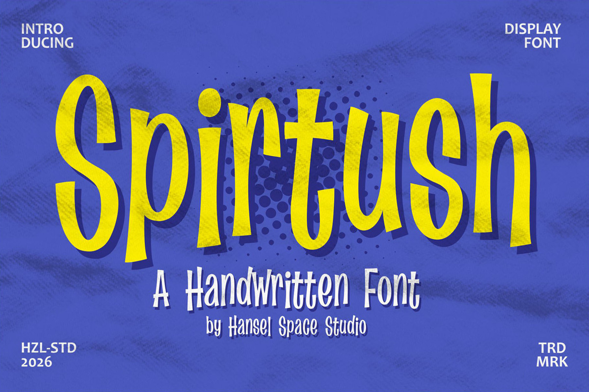 FontSpace's tweet image. Spirtush by Hanzel Studio fontspace.com/spirtush-font-… #font #typography #graphicdesign