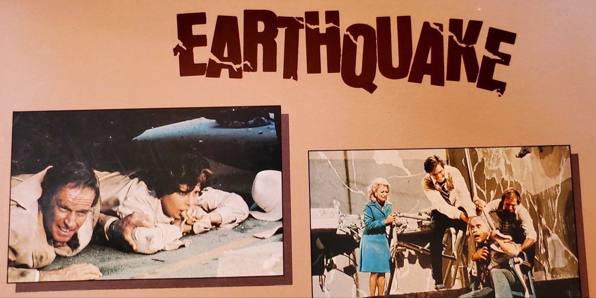 ClassicHBOGuide's tweet image. April 1976 @HBO - the all star disaster epic: EARTHQUAKE - newspaper ads, stills #1970s #earthquake #richterscale