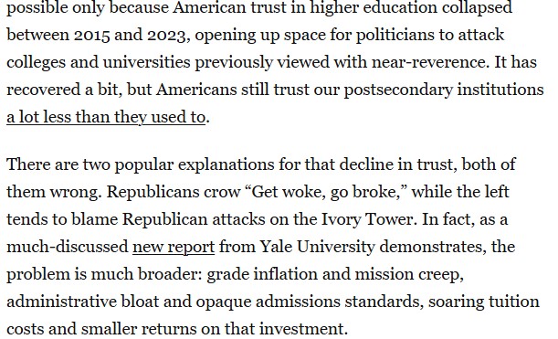 landryst's tweet image. Yale Report Shows #HigherEd Facing a Reckoning - @asymmetricinfo 

washingtonpost.com/opinions/2026/… #economy #debt