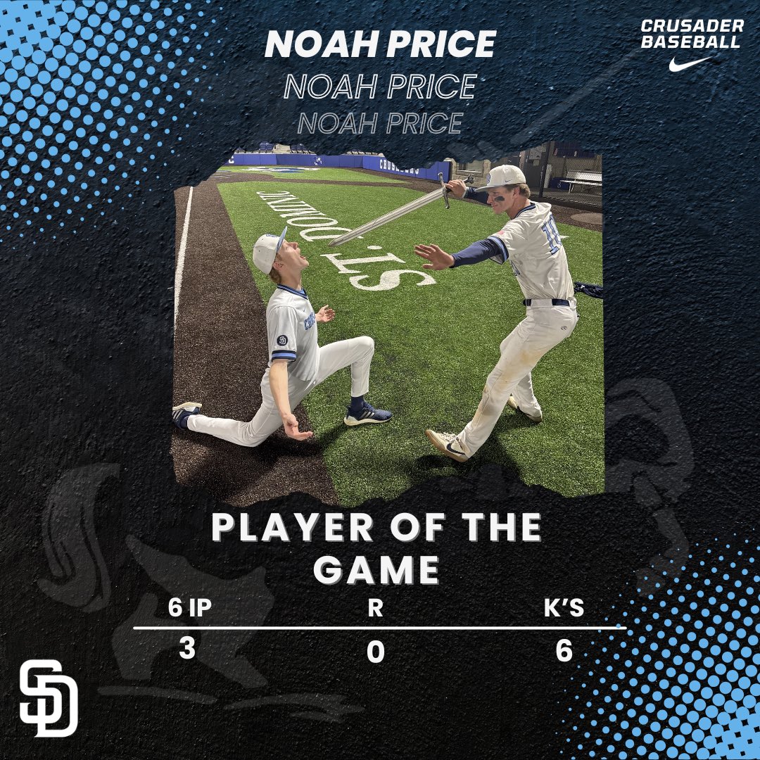 SDHSVBaseball's tweet image. 7th shutout of the year. And the Dub.⚔️

#rollsaders #family