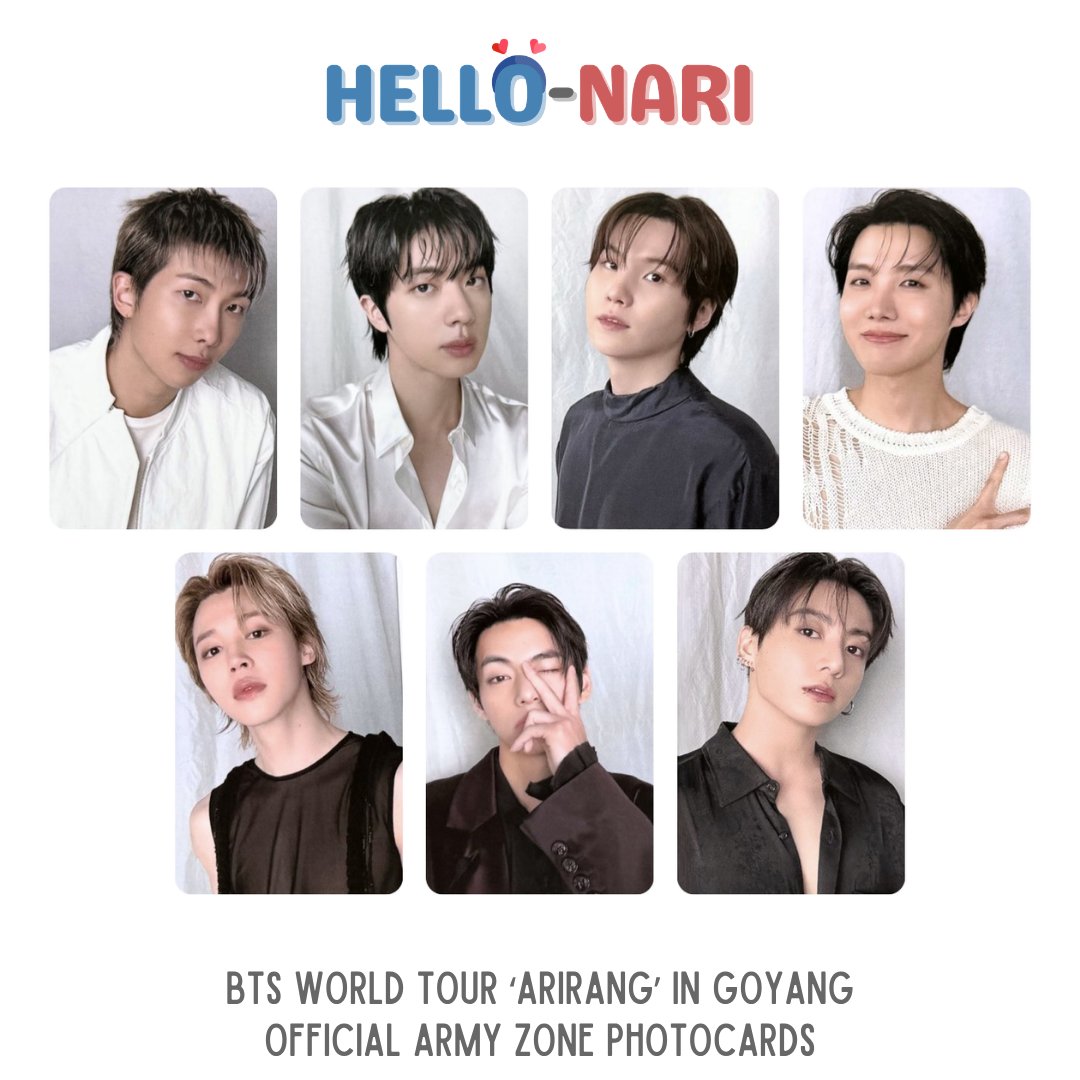 hellonari_shop's tweet photo. BTS World Tour ‘ARIRANG’ in Goyang Official ARMY Zone Photocards

Available on:
🌟 TikTok Shop: https://t.co/DpqgcWBNsB
🌟 Shopee: https://t.co/IIPD7NkXQb
🌟 Lazada: https://t.co/P9rvBT2JD4

t: WTS LFB PH on-hand cod unsealed loose tingi pc rm jin suga j-hope jimin v jungkook https://t.co/NCW1ELjnen
