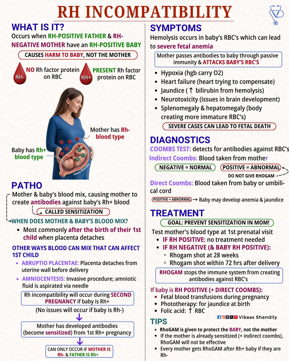 VikaasShandily's tweet image. Rh Incompatibility: Causes, Symptoms, Diagnosis &amp;amp; Prevention 
#RhIncompatibility #Obstetrics #MedicalEducation #NursingNotes #VikaasShandily
